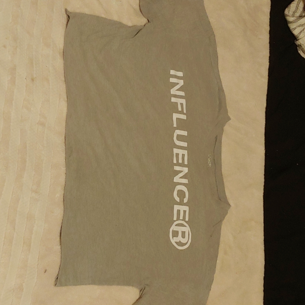 Grey oversized crop top